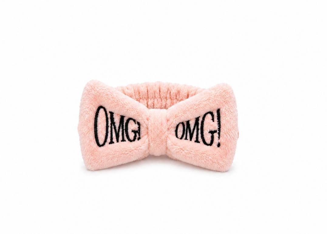 Косметична пов’язка для волосся OMG! (світло-персикова)