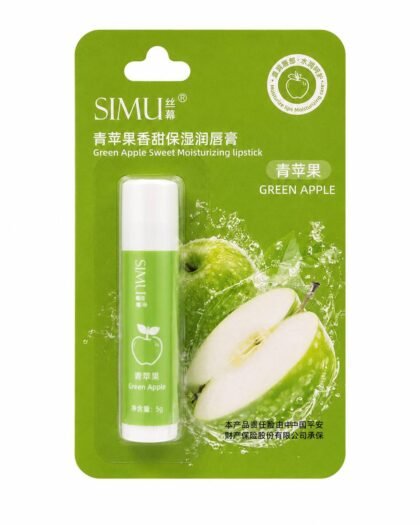 Зволожувальний бальзам для губ Simu Green Apple